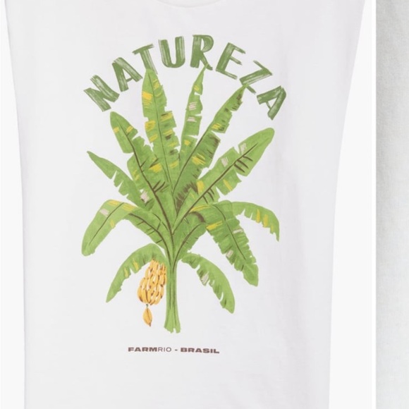Farm Rio NEW Natureza Cotton Graphic T - Picture 6 of 9